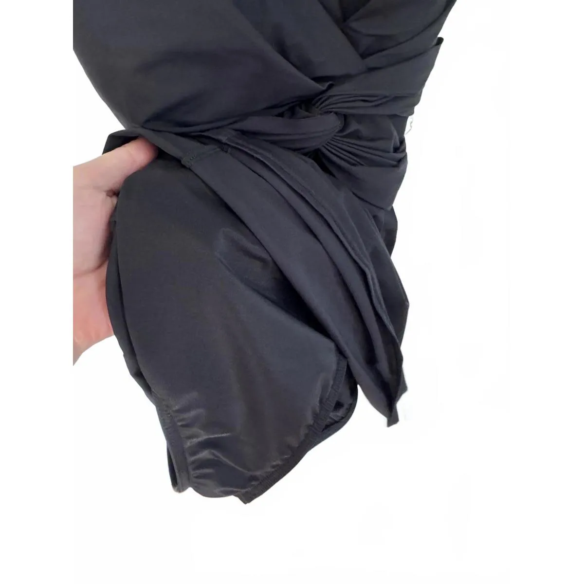 LANDS' END SWIMSUIT SWIM DRESS SIZE 12 Black Bra Pads Adjustable Wide Straps - Image 4