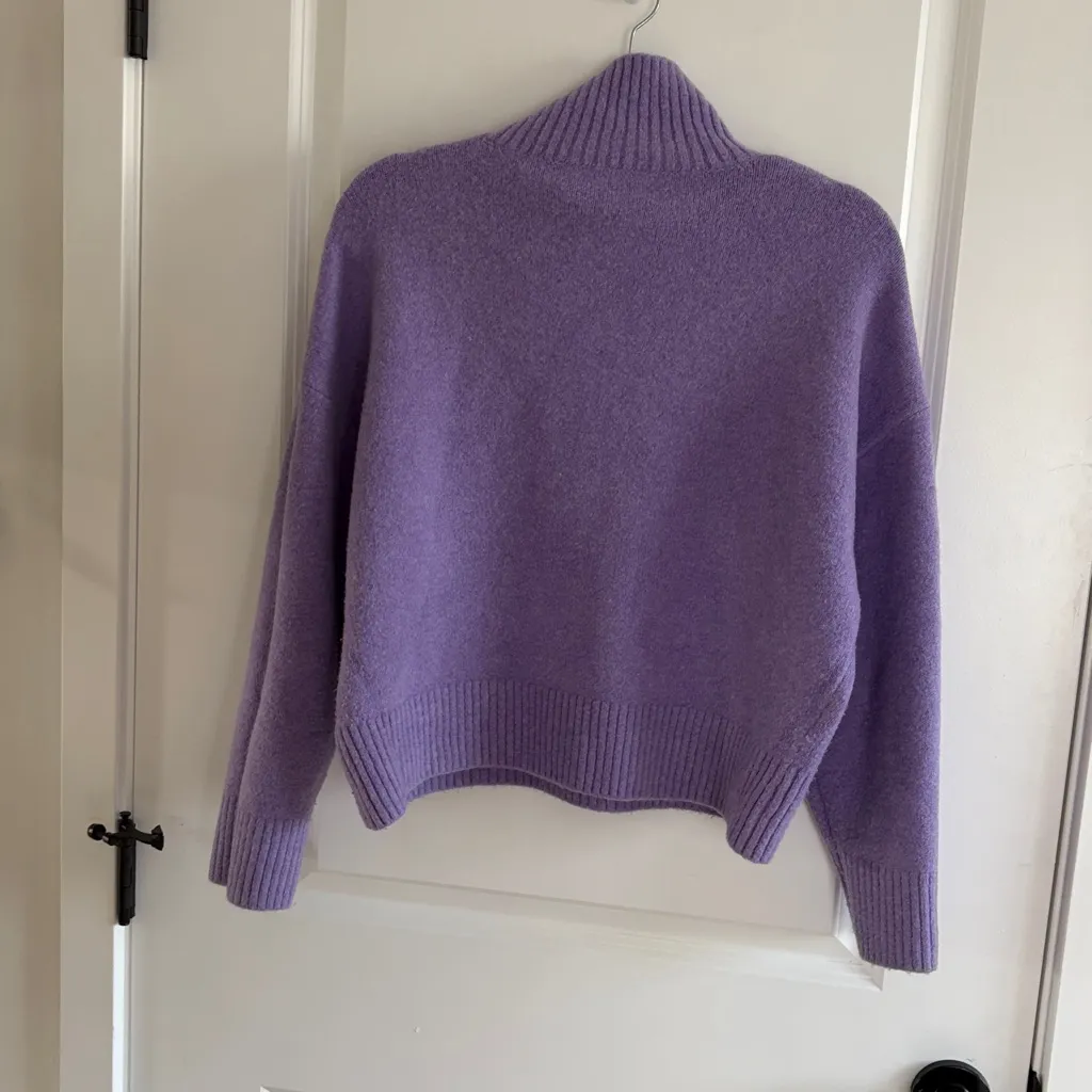 Zara Purple Turtleneck Sweater - Image 5