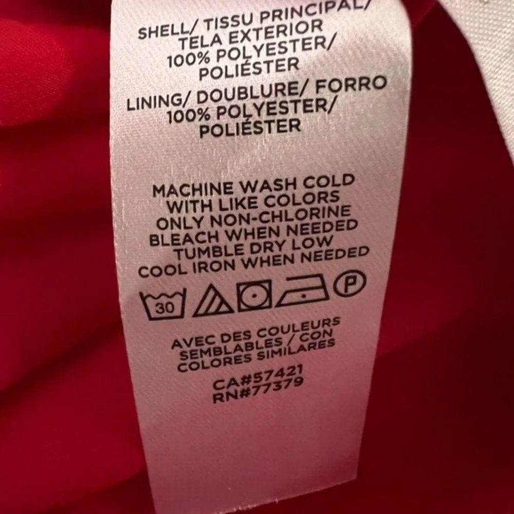 Red Dolman Sleeve Dress w/belted flare. New with tags. M Petite - Image 4