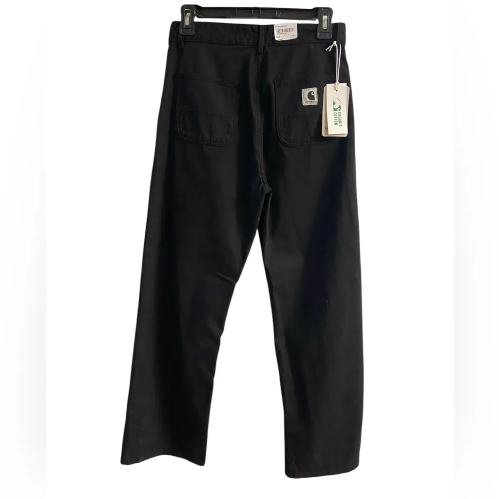 Carhartt simple pant black organic cotton wide leg jeans women 26 NWT - Image 4