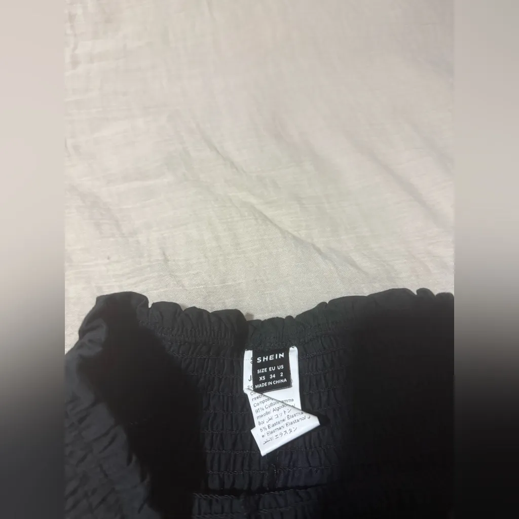 SHEIN black flowy shorts - Image 2