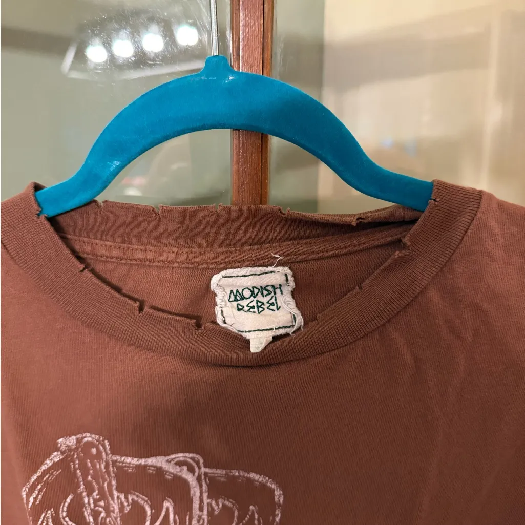 Modish Rebel Western Graphic Tee Brown Size L - Image 2