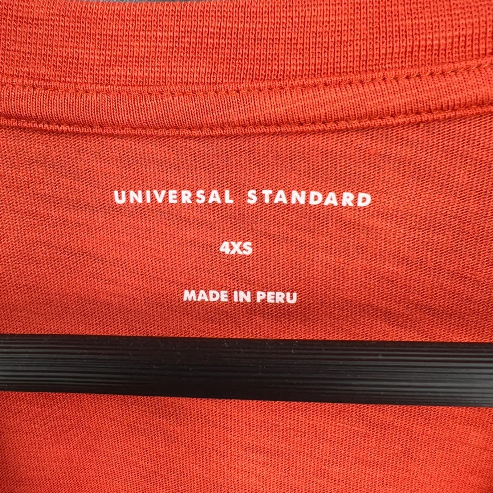 Universal Standard Long Sleeve V-Neck Tee Orange 4XS (00-0) Cotton Modal New - Image 4