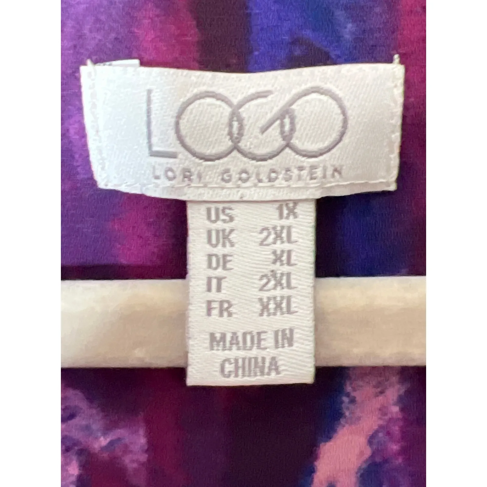 LOGO size 1X top button up purple/blue, plum, career peasant sleeve girl, boss Purple - Image 6