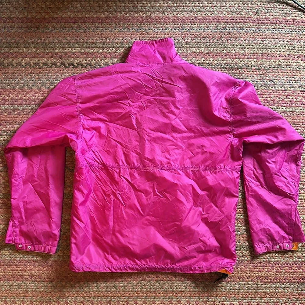 Patagonia 90s VINTAGE  PINK ORANGR REVERSIBLE HALF ZIP PULLOVER WINDBREAKER - Image 4