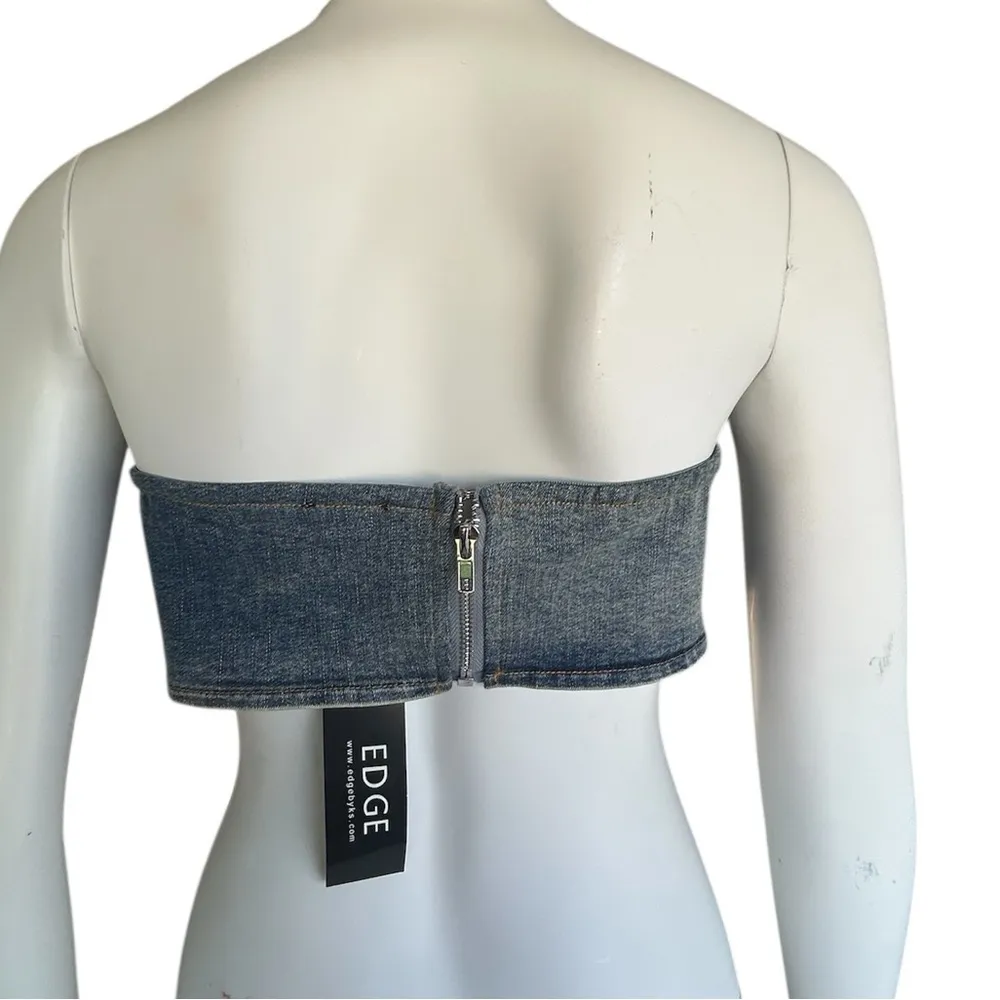 Edge Blue and Black Denim Belt with Double Buckle - Image 4