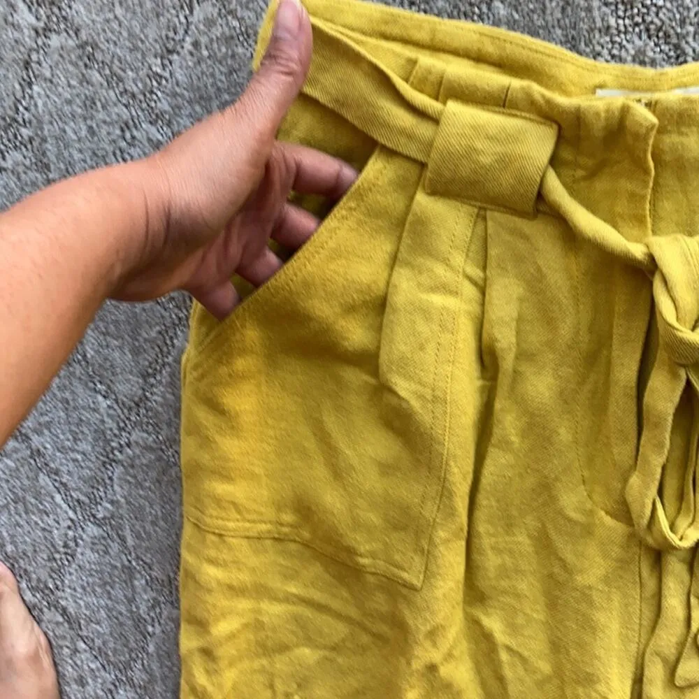 Elevenses high waisted pants linen cotton blend summer office lightweight - Image 3