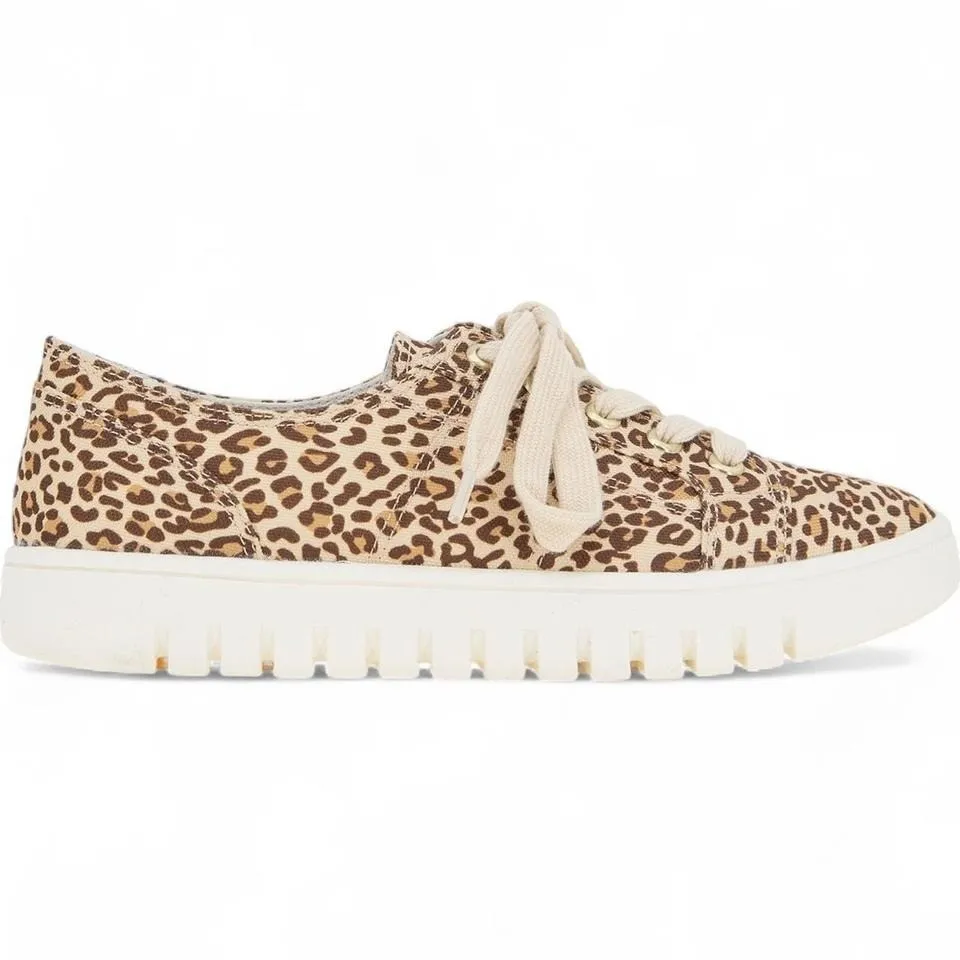 Kensie Leopard Print Canvas Sneakers - Image 2