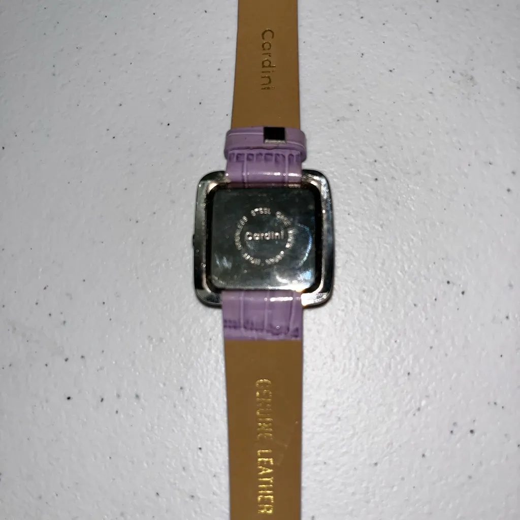 💜 Vintage Cardini Quartz Gemmed Ladies Analog Watch Silver - Image 4