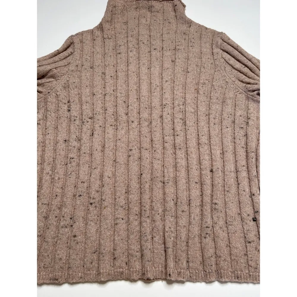 Madewell Blush Pink Donegal Evercrest Ribbed Wool Blend Turtleneck Sweat… - Image 5