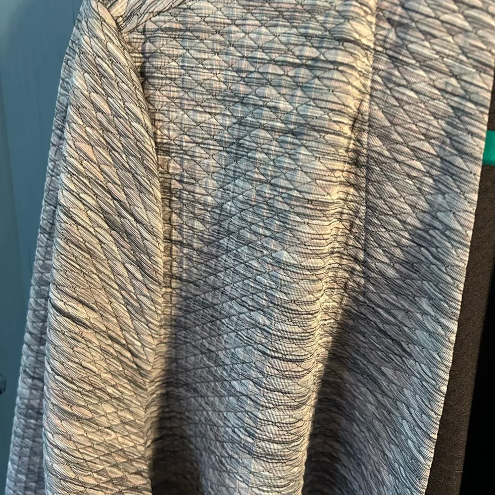 Talbots Heather Gray/Black Lined Open Cardigan | Women’s Size Large - Image 3