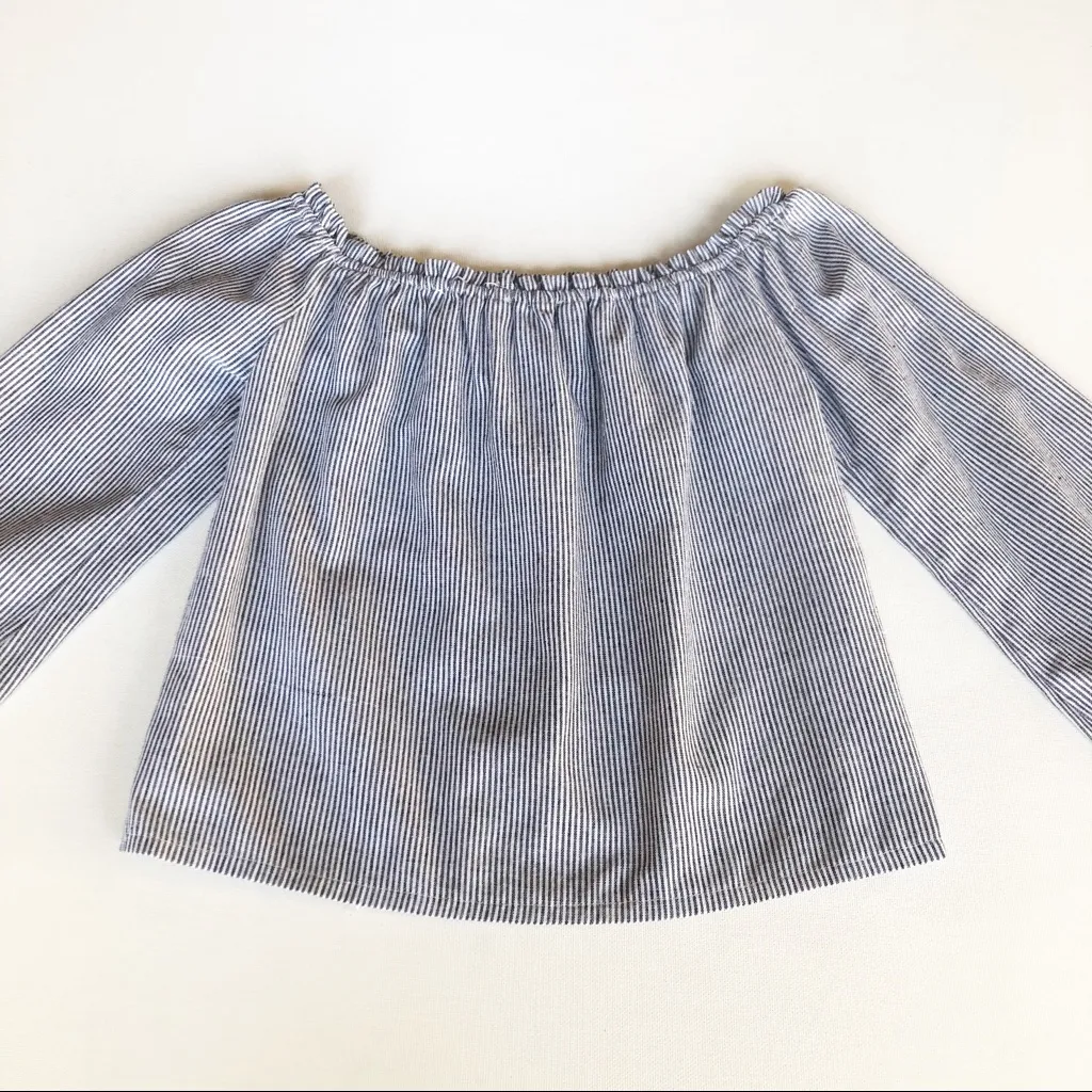 Brandy Melville Striped Off the Shoulder Top - Image 7