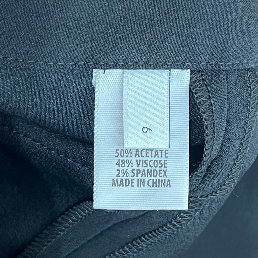 St. John Womens Black Skirt 6 Wrap Midi Modest Career Dog‎ Show Minimal Solid - Image 5