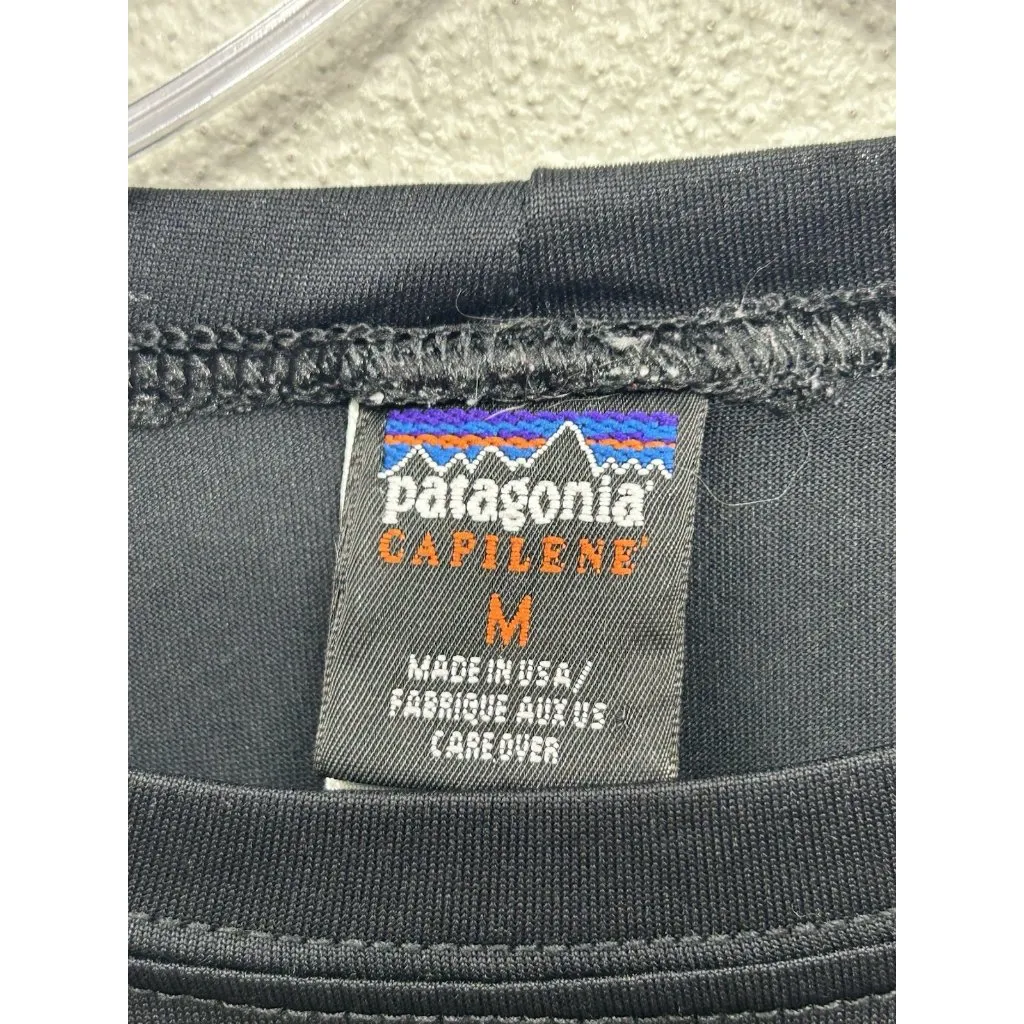 Patagonia Capilene Shirt Womens Medium Black Lightweight Base Layer Long Sleeve - Image 3