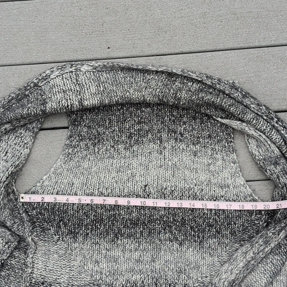 Loft Cowl Neck Knit Ombre Open Sweater Vest - Image 8