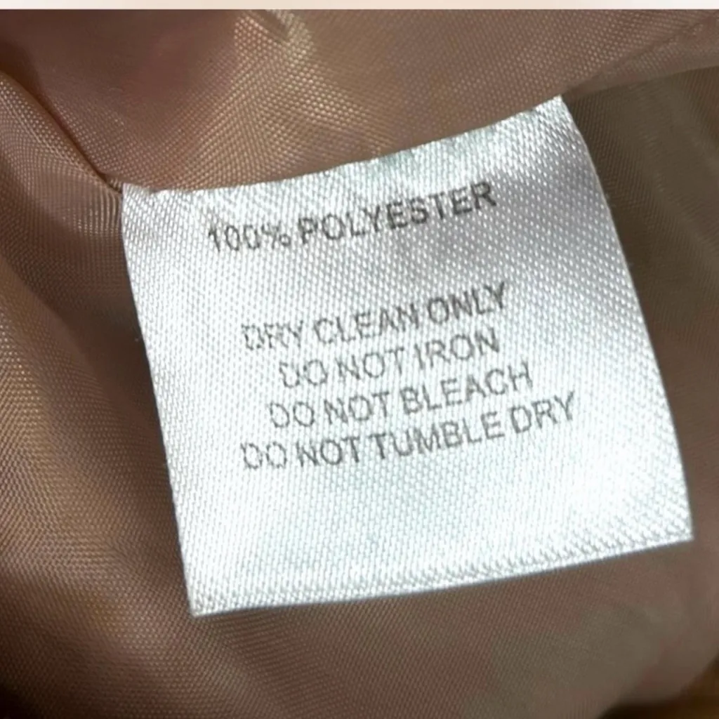 Tiger Mist Women’s Tan Brown‎ Teddy Plush Cropped Bomber Jacket Pockets Zip XS - Image 7