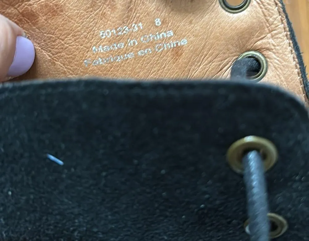 Free People Jeffrey Campbell Black Leather Lace Up Suede Heels - Image 7