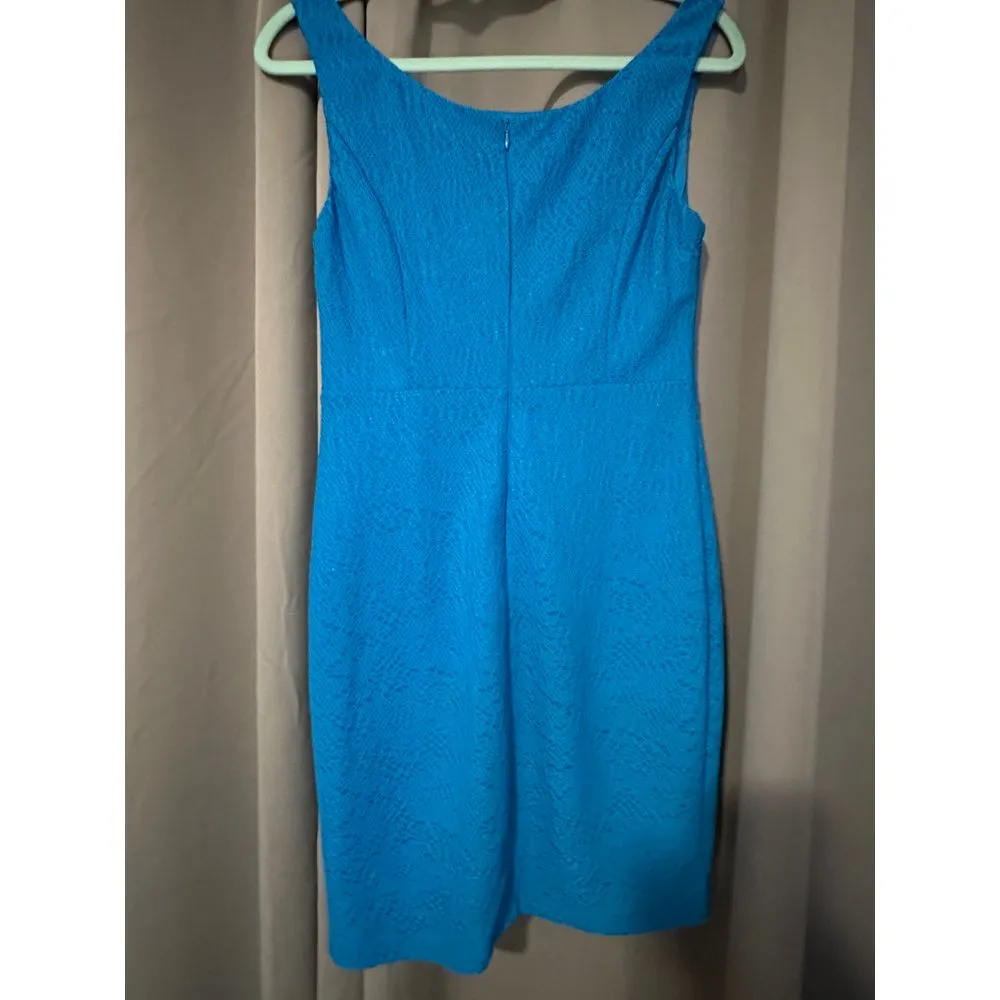 Vibrant Blue Textured‎ Bodycon Dress Sleeveless Summer Party Cocktail Evening - Image 2