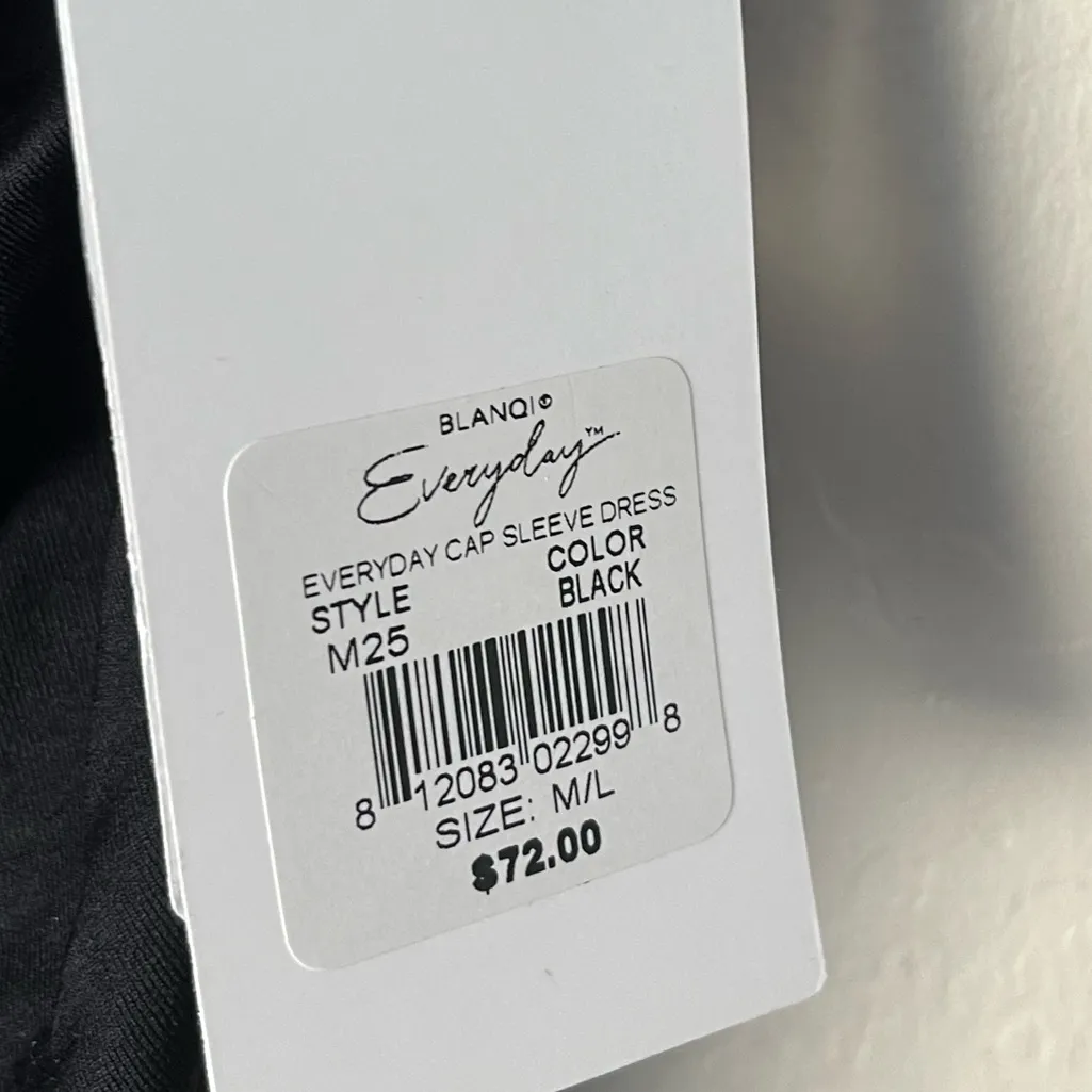 BLANQI Everyday Maternity Cap Sleeve Dress M/Large NWT Black Size undefined - Image 11