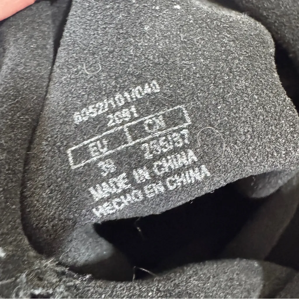 Zara Black Suede Leather Over The Knee Boots Women’s 8 Fall Tall Boho Classic - Image 3