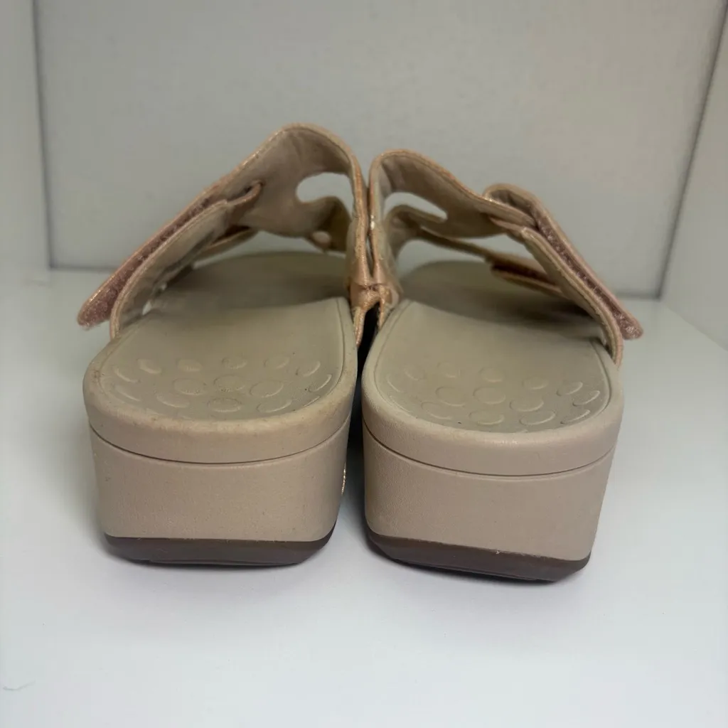 Vionic Pacific Kyla Rose Gold Adjustable Orthotic Sandals Size 9 - Image 6