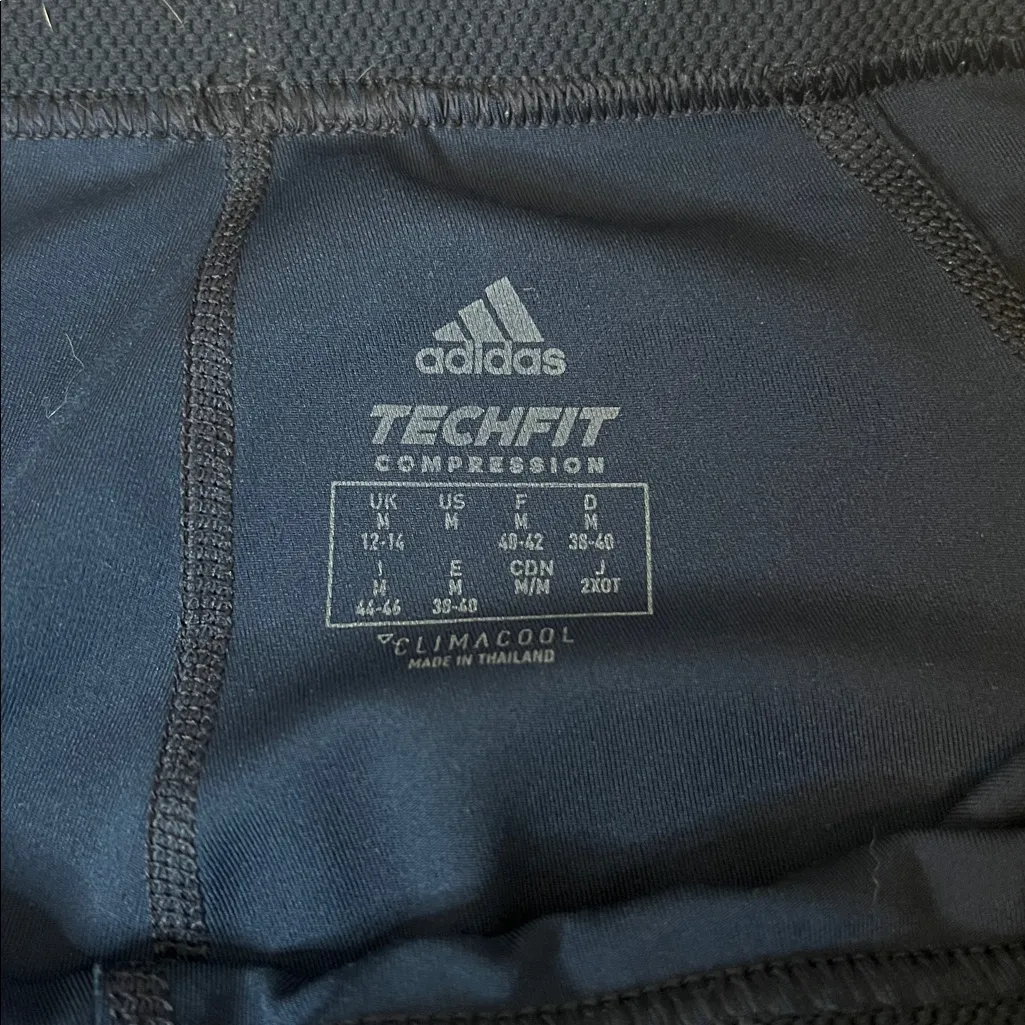 Adidas Techfit Compression Leggings Blue Size Medium - Image 4