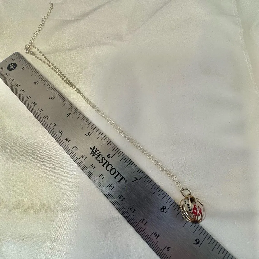 Vintage caged dice pendant necklace - Image 9