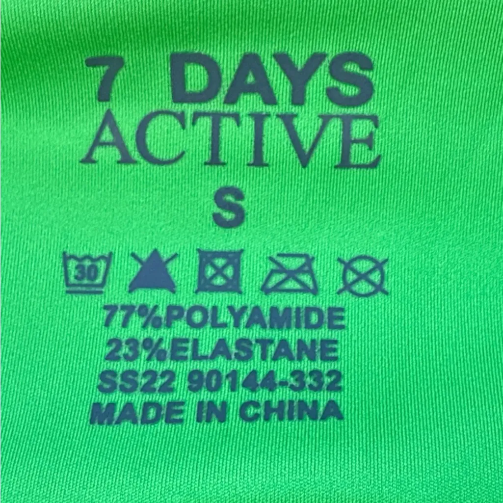 7 Days Active Colorblock Emmet Leggings Blue Green Small Sporty Chic Yoga Gym - Image 5