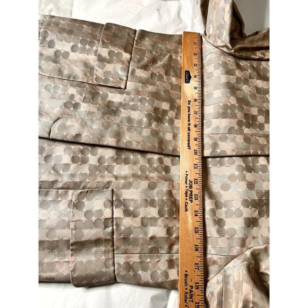 Ellen Tracy womens size 6 blazer silk geometric pattern peach/beige Girlboss - Image 3