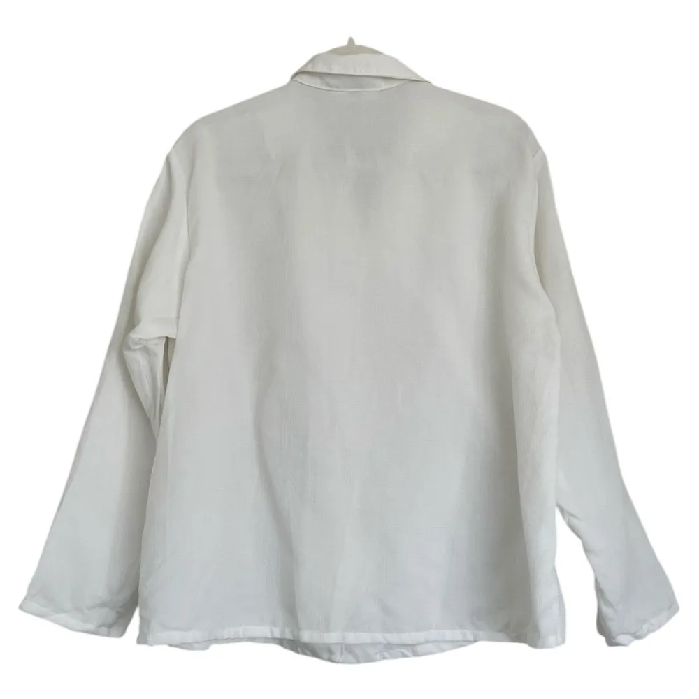 Bryn Walker White Textured Button Front Long Sleeve Shirt Size Small - Image 2
