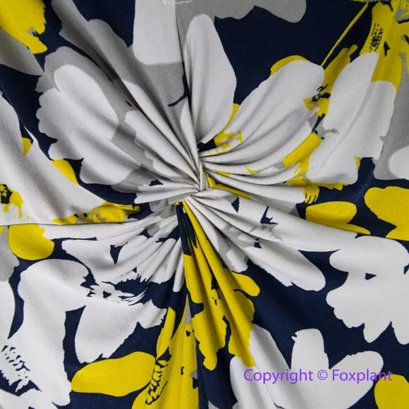 London Times floral three quarter sleeve‎ ruched middle V neck dress size 2X - Image 4