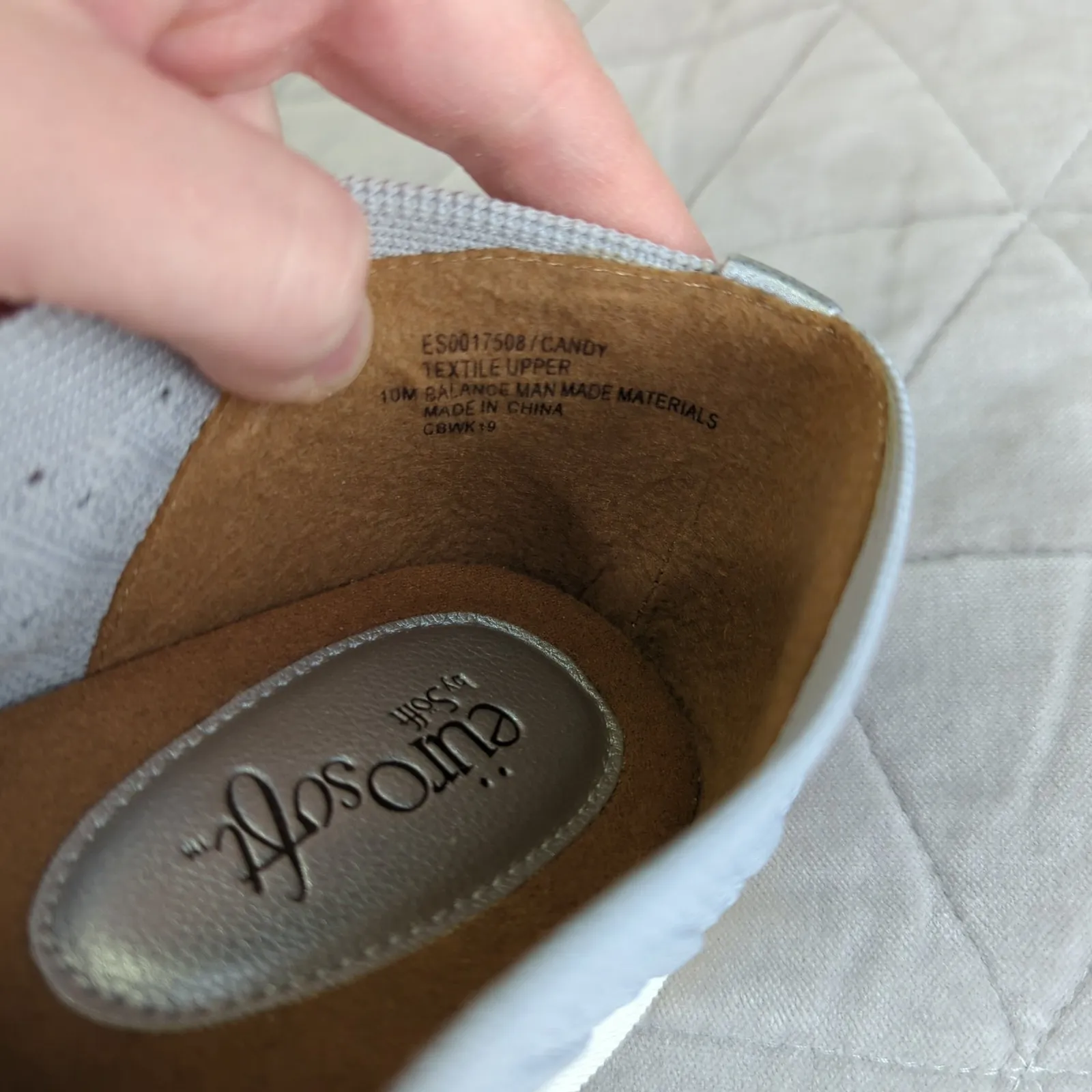 Sofft Eurosoft‎ Candy Slip On Comfort Shoes Flats Loafers Sneakers Women's 10 Gray - Image 8