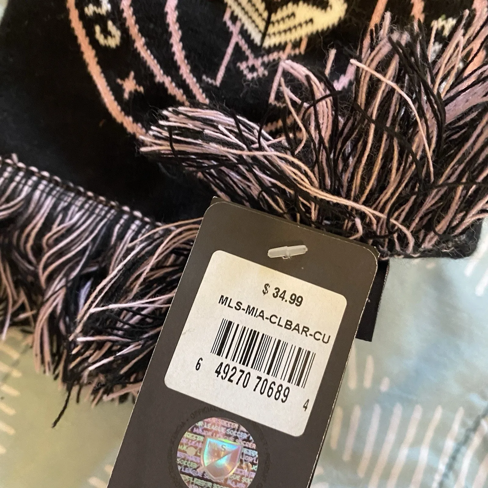 Inter Miami Football Club Soccer Internacional De Futbol Scarf NEW NWT Pink - Image 2