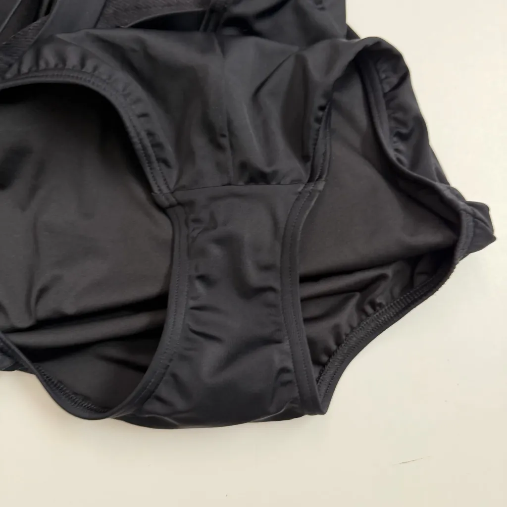 Lands End Swimsuit One Piece Lightly Padded Thick Straps Lycra Xtra Lite Black - Image 8