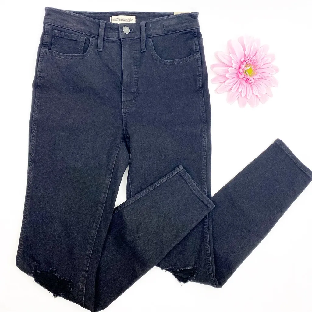 Madewell 10" High-Rise Roadtripper Supersoft Jeans: Davie Wash: Knee-Rip Edition - Image 6