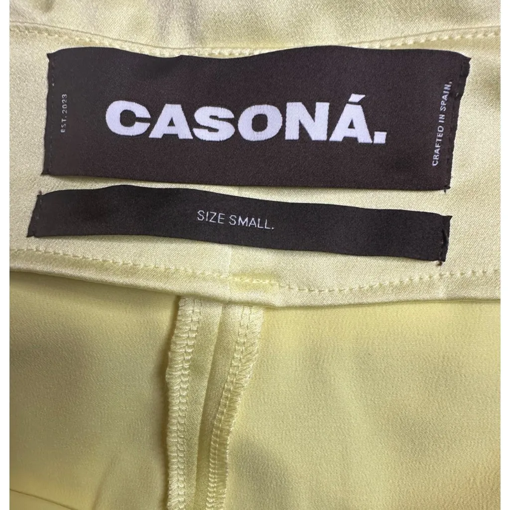 Casona La Regia Dress in Lemon Small New Womens Long Maxi Gown Yellow - Image 8