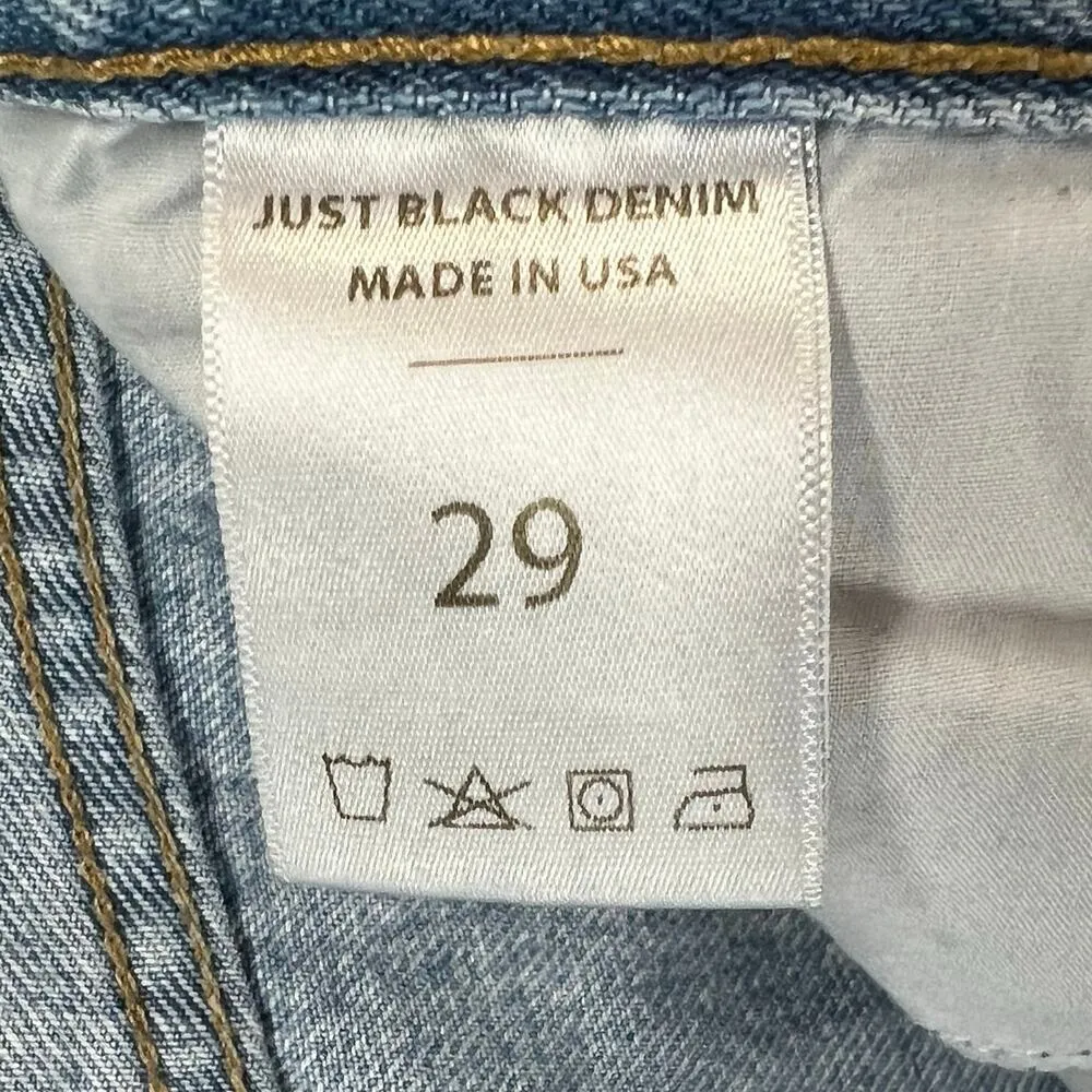 Just Black Denim Basic Mom Jeans Womens 29 Blue Light Wash High Rise Timeless - Image 15