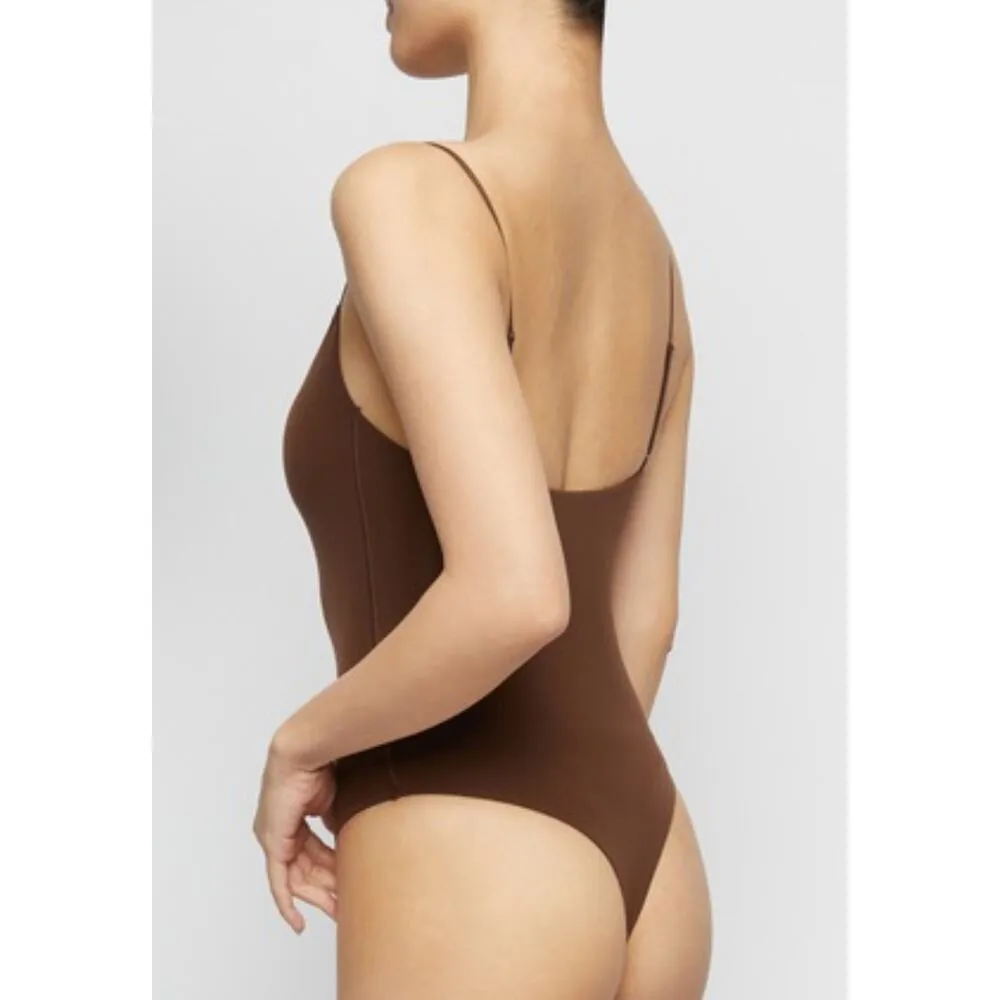 Skims Fits Everybody Cami Thong Bodysuit Dark Brown Basic Cocoa Lightweight 2X - Image 2