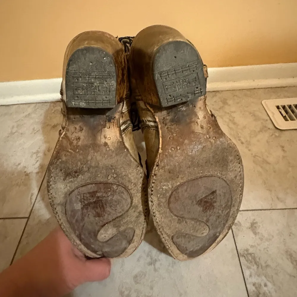 Distressed Brown Embroidered Cowboy Boots - Image 12