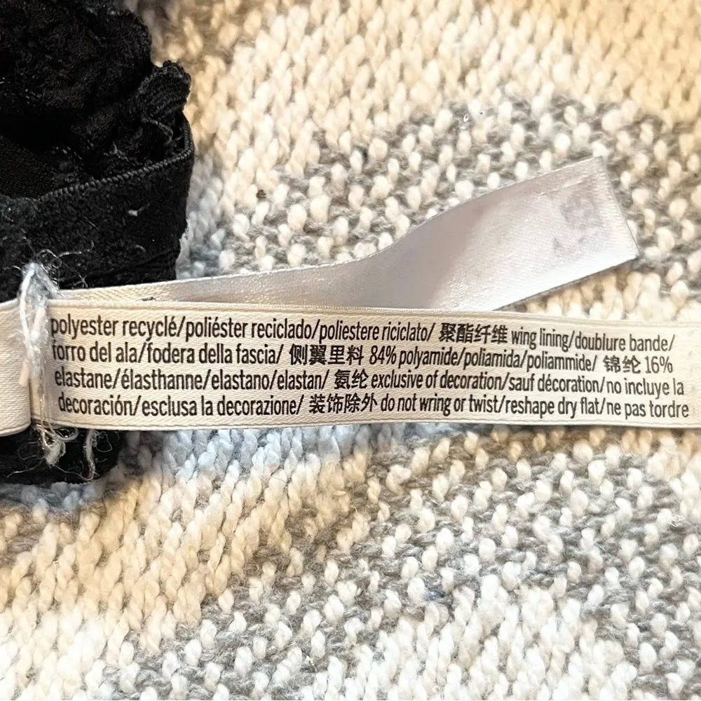 PINK VICTORIA’S SECRET Balconette Black Lace Push Up Bra 36D - Image 9