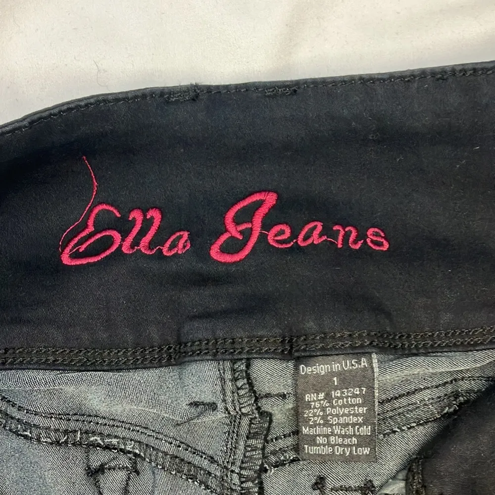 Ella Jeans black high waisted skinny pants woman’s size 1 - Image 8