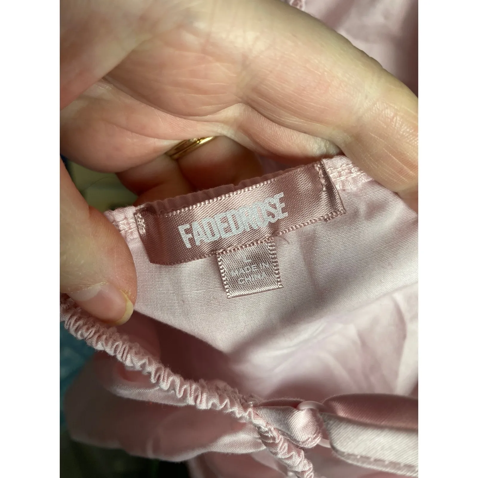 Embroidered Bow Babydoll Pink Cami Top Y2K Flirty Cherry Girl Festival Coquette Size L - Image 5