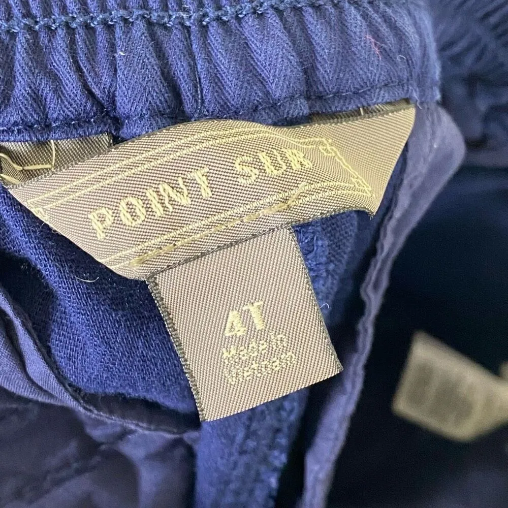 (4 Tall) J. Crew Point Sur Seaside Navy 100% Cotton Drawstring Jogger Pants - Image 7