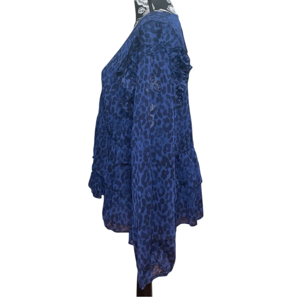 Torrid Chiffon Ruffle Tiered Surplice Cropped Blouse - Image 4