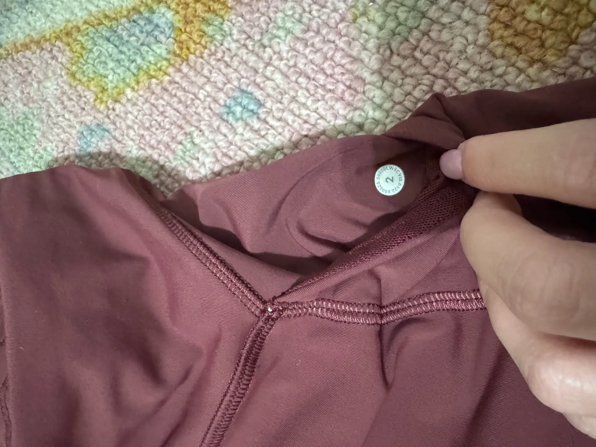 Lululemon Dark Maroon  Leggings - Image 2