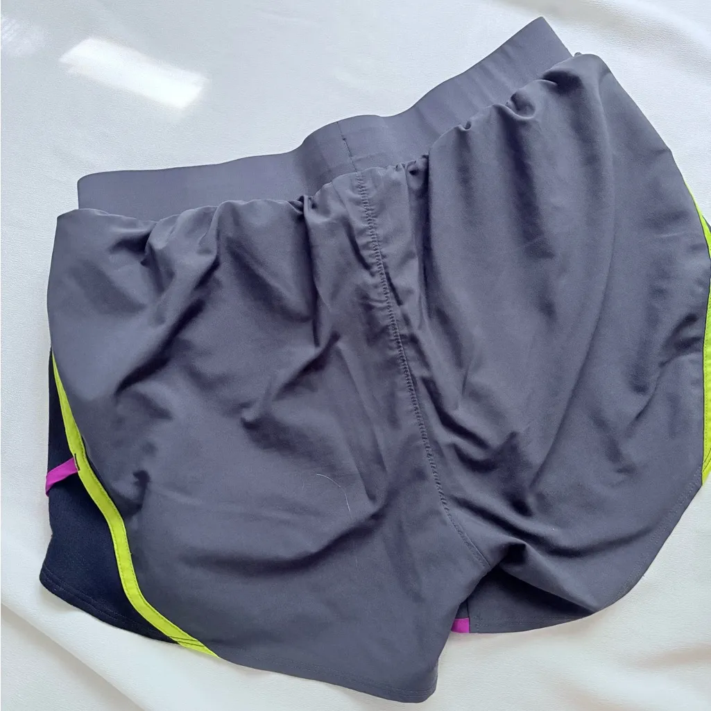 Under Armour Women's Athletic Shorts in Gray with Pink/Green Accents - Image 3