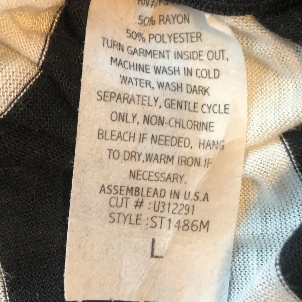 Julies Closet Large Black & White striped Tunic - Image 6