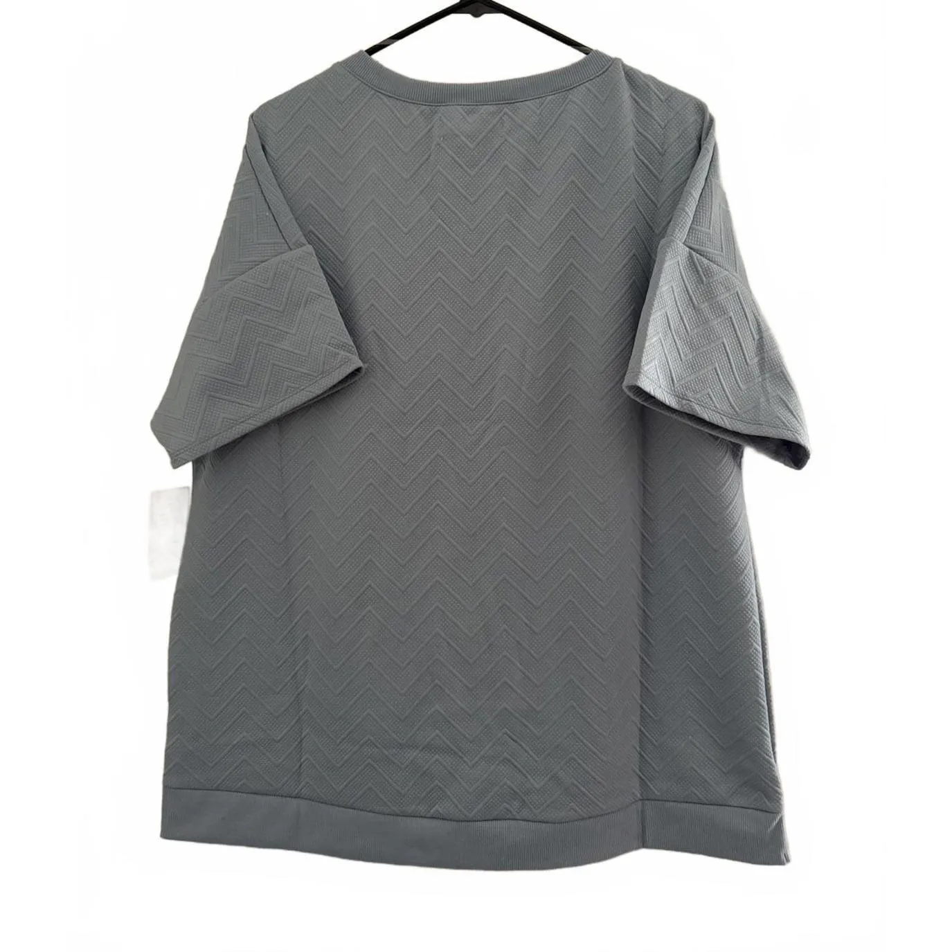 NEW New York Laundry Women's Shirt Top XL 2X Blue Polyester Spandex Pullover - Image 2