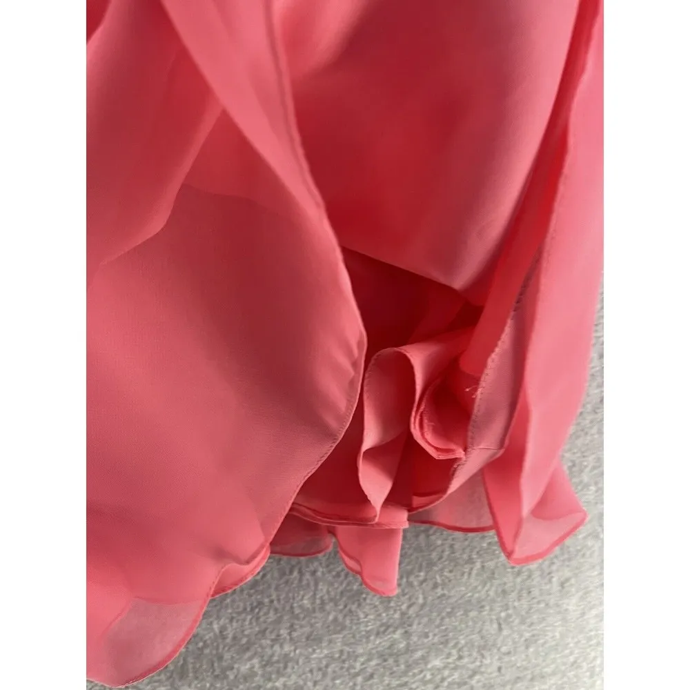 Disney Fairytale Weddings Women's Dress Solid Pink Sleeveless Size 2 - Image 6