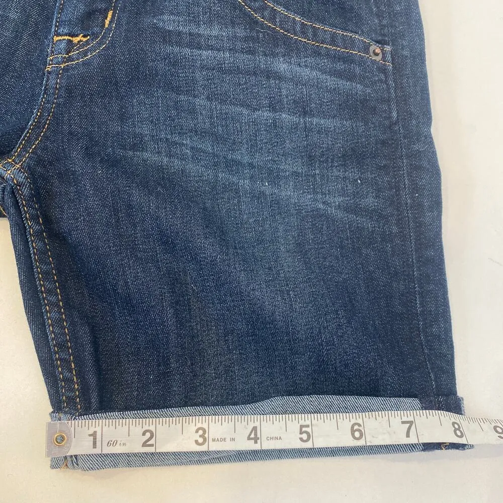 Hudson Signature Mid Rise Cuffed Shorts Dark Blue Women’s EUC Sz 26 Cotton - Image 12